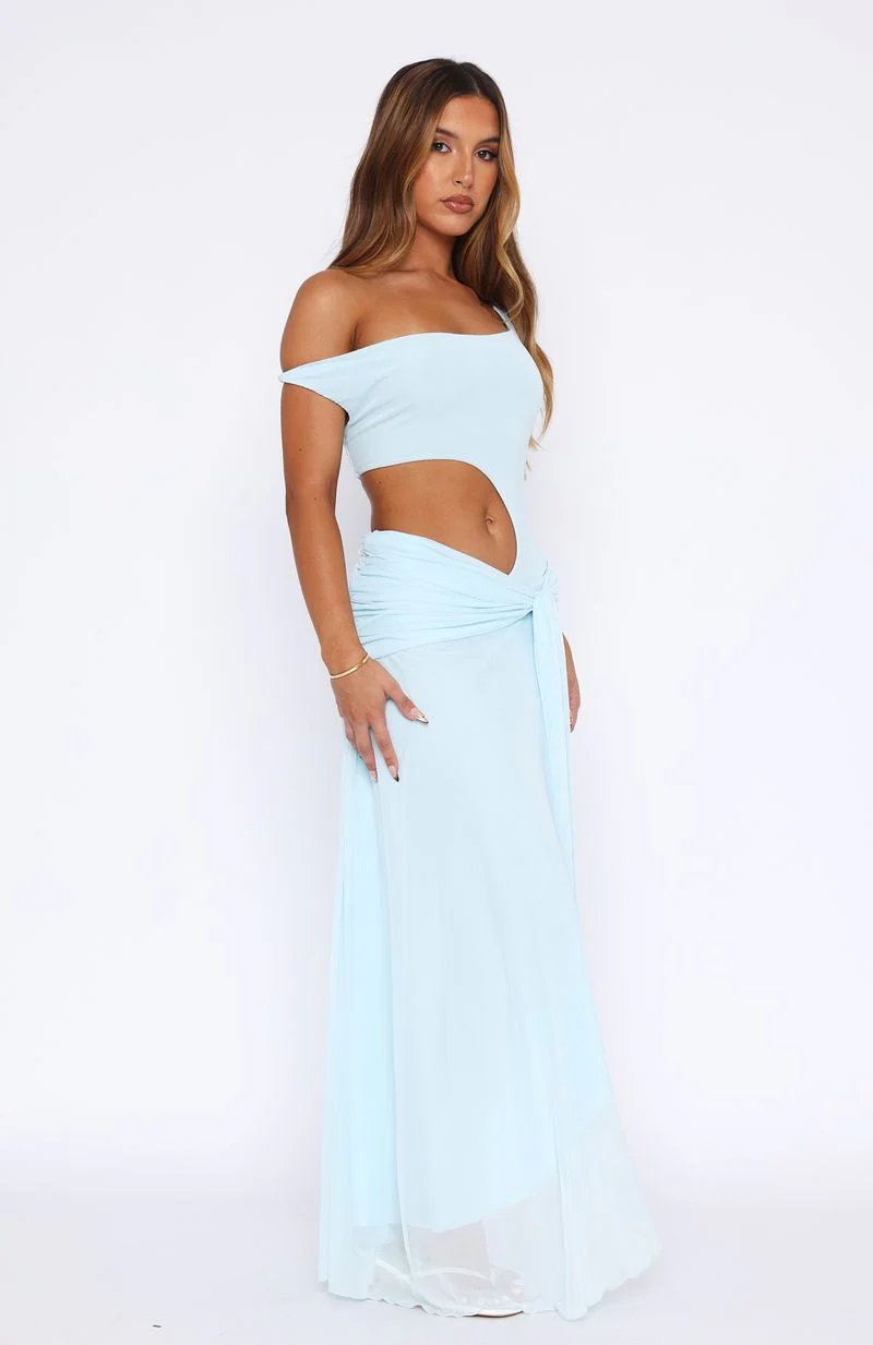 Florence Fling Maxi Dress Baby Blue - Image 3