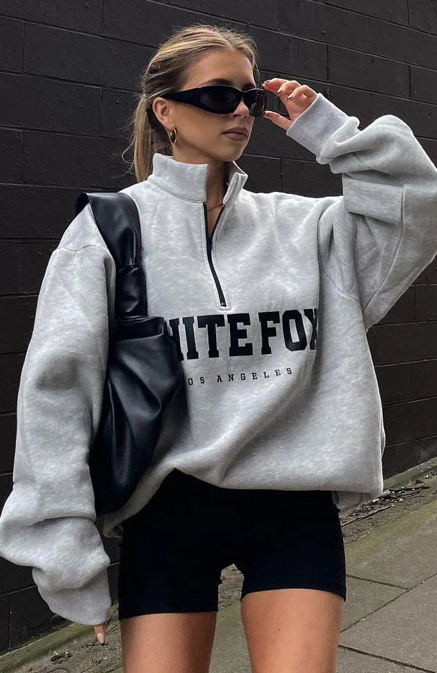 High Standard Zip Front Sweater Grey Marle - Image 10