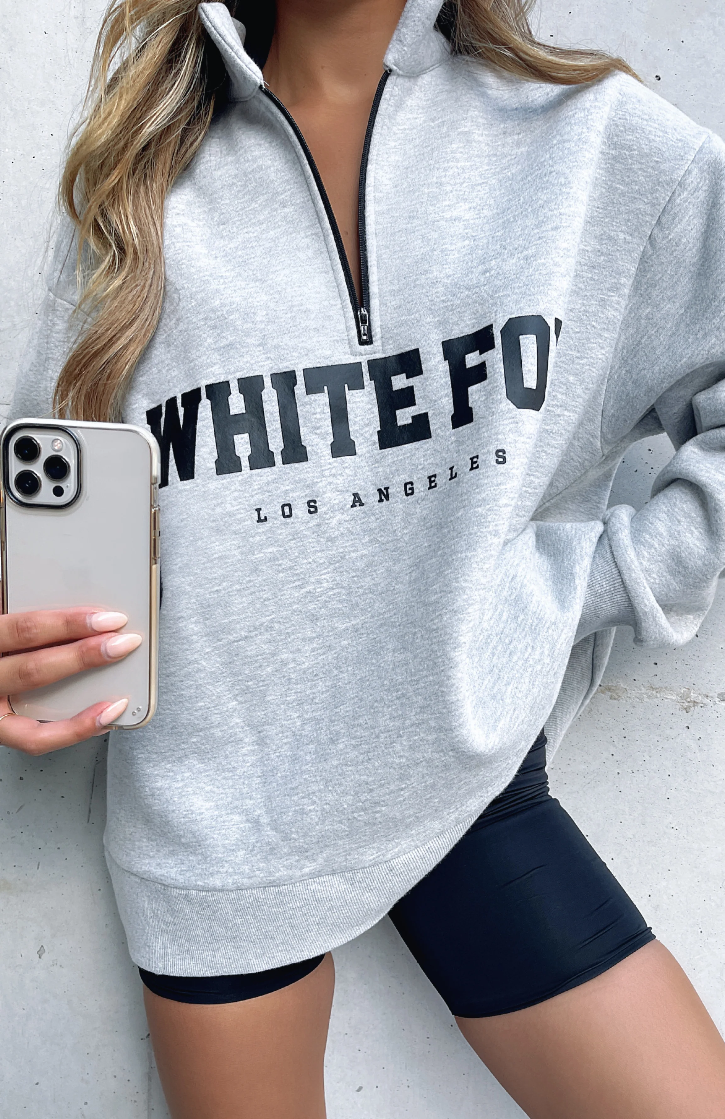 High Standard Zip Front Sweater Grey Marle - Image 6