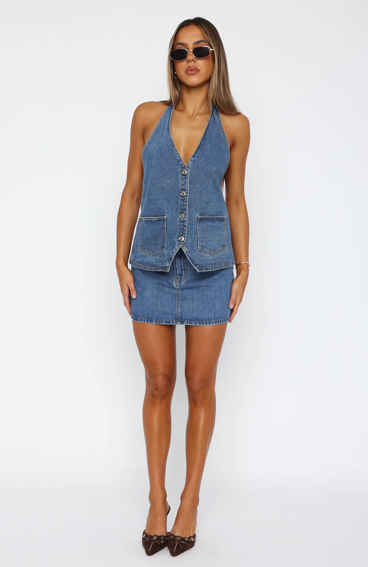 Holla At Me Mini Skirt Admiral Blue - Image 5