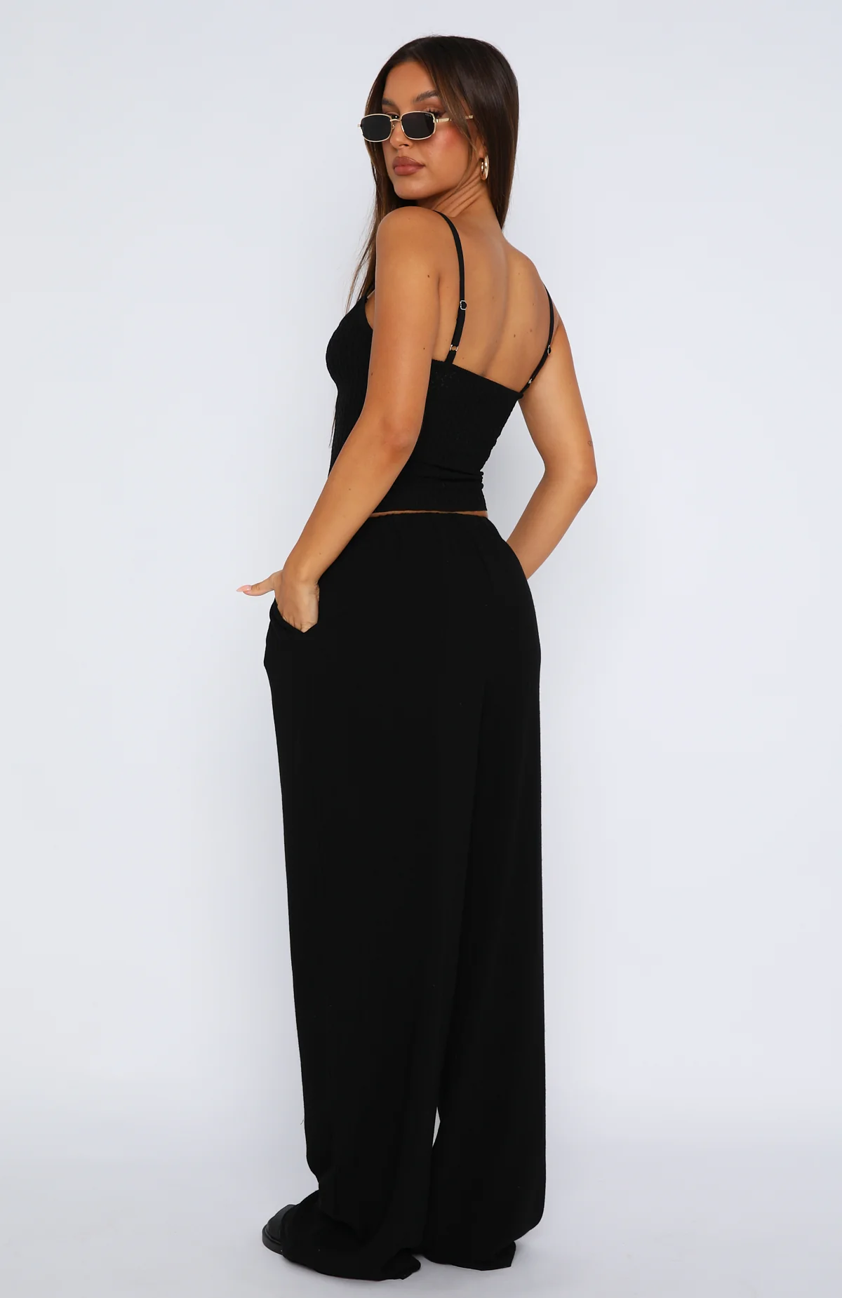 Live It Up Linen Pants Black - Image 4