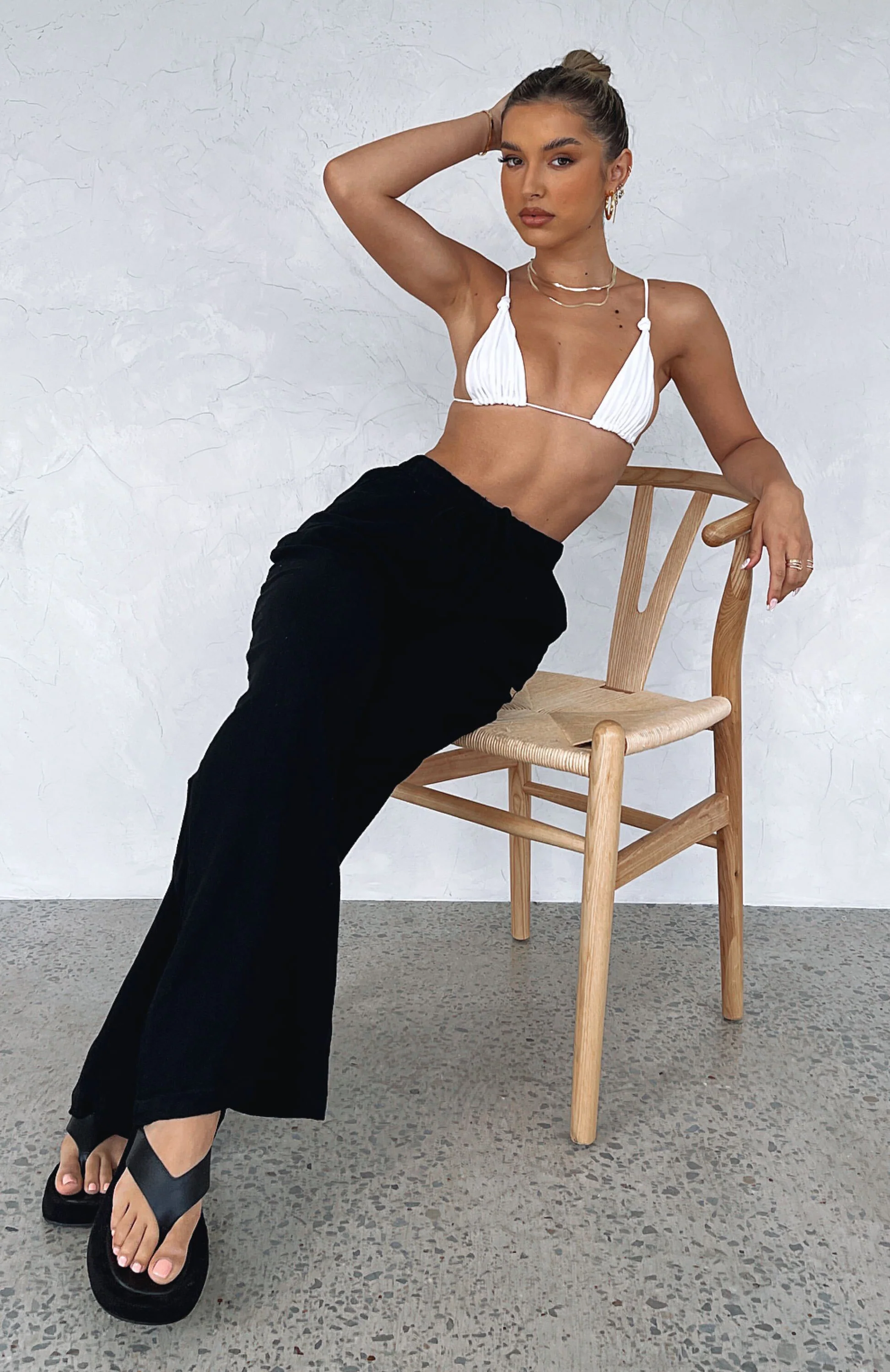 Live It Up Linen Pants Black - Image 6