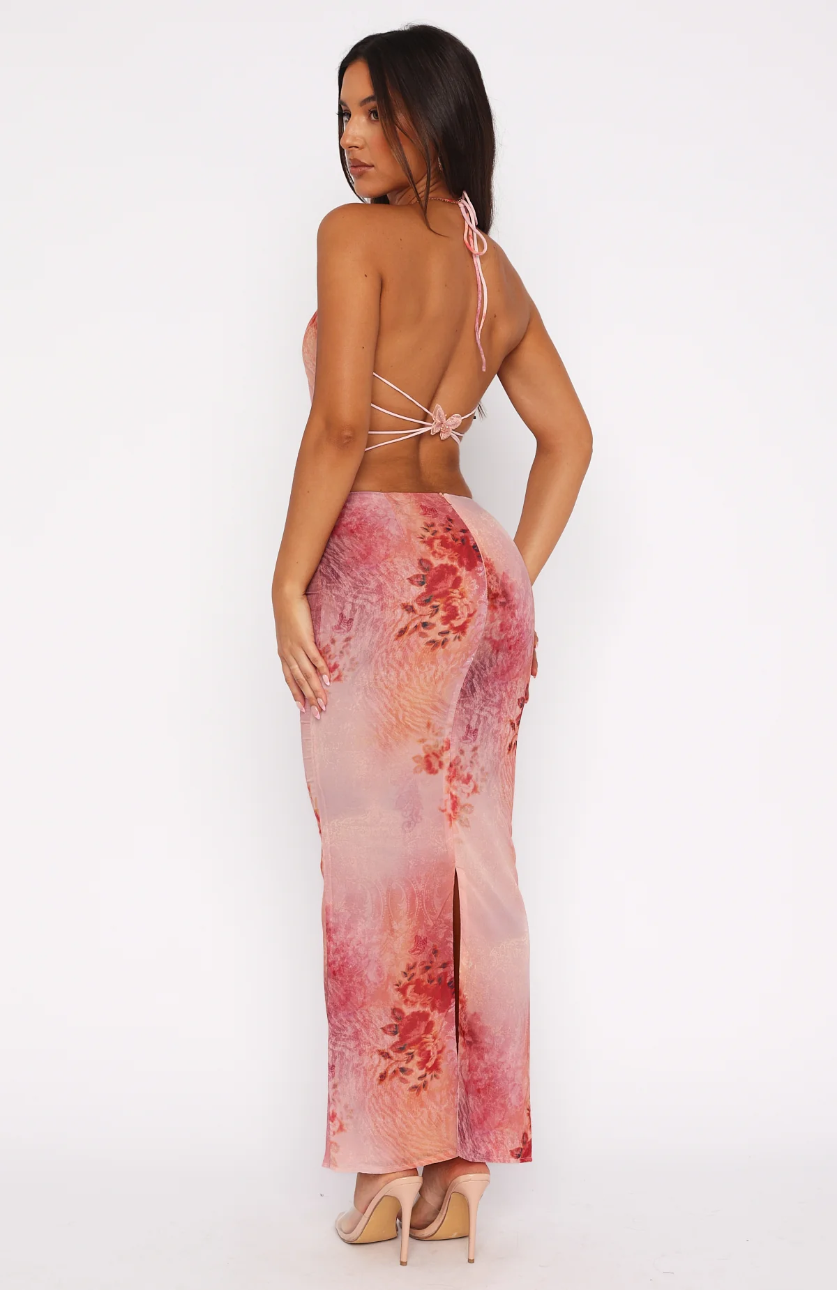 No Later Maxi Skirt Peach Nectar - Image 4