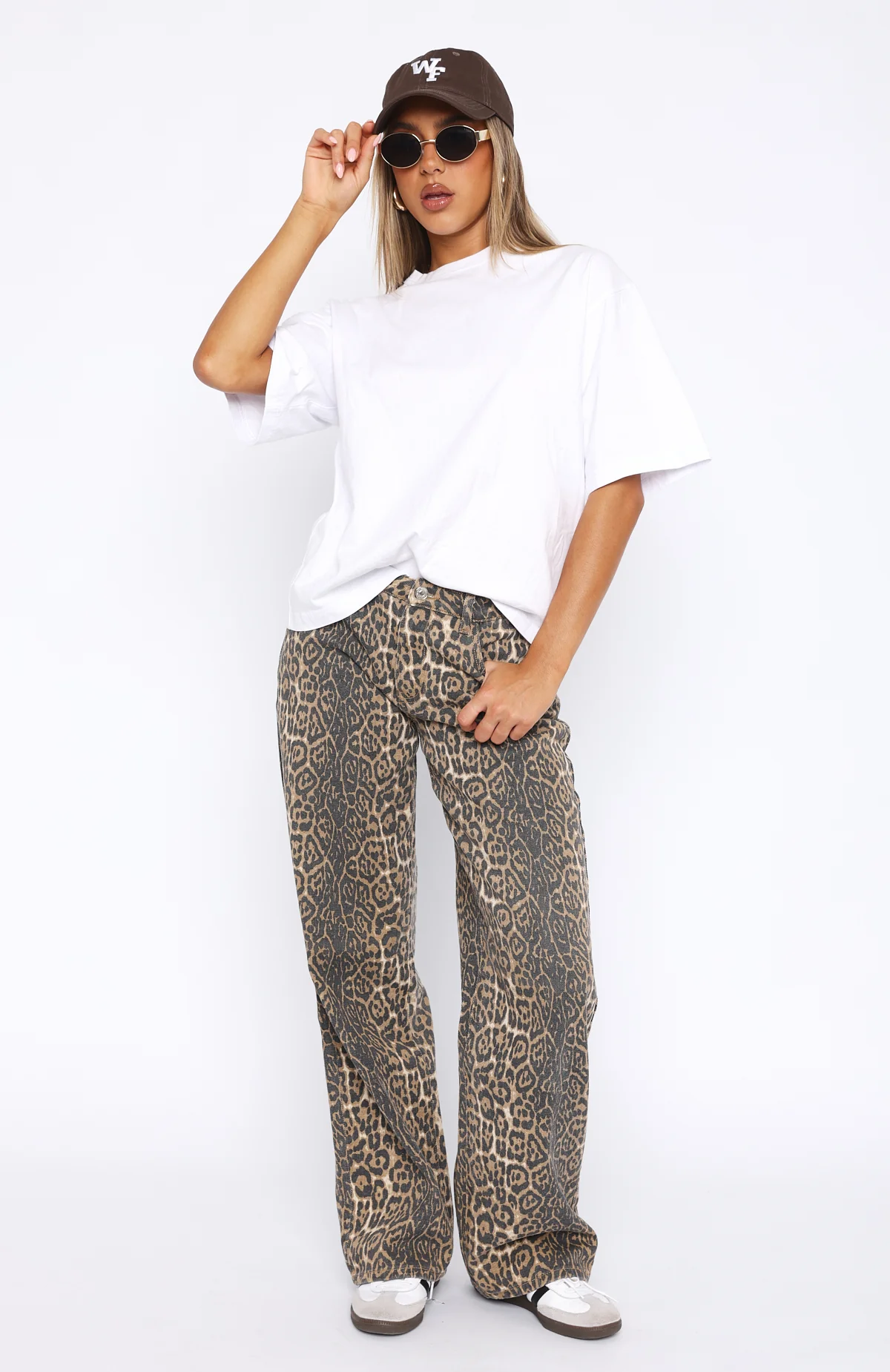 Stella Low Rise Wide Leg Jeans Leopard - Image 5