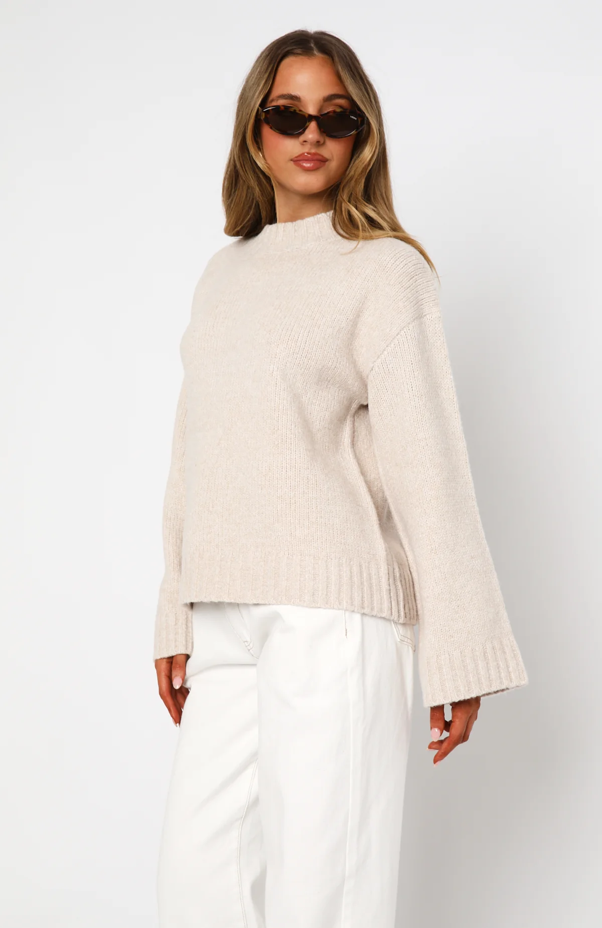 Winter's Chill Knit Sweater Oat - Image 3