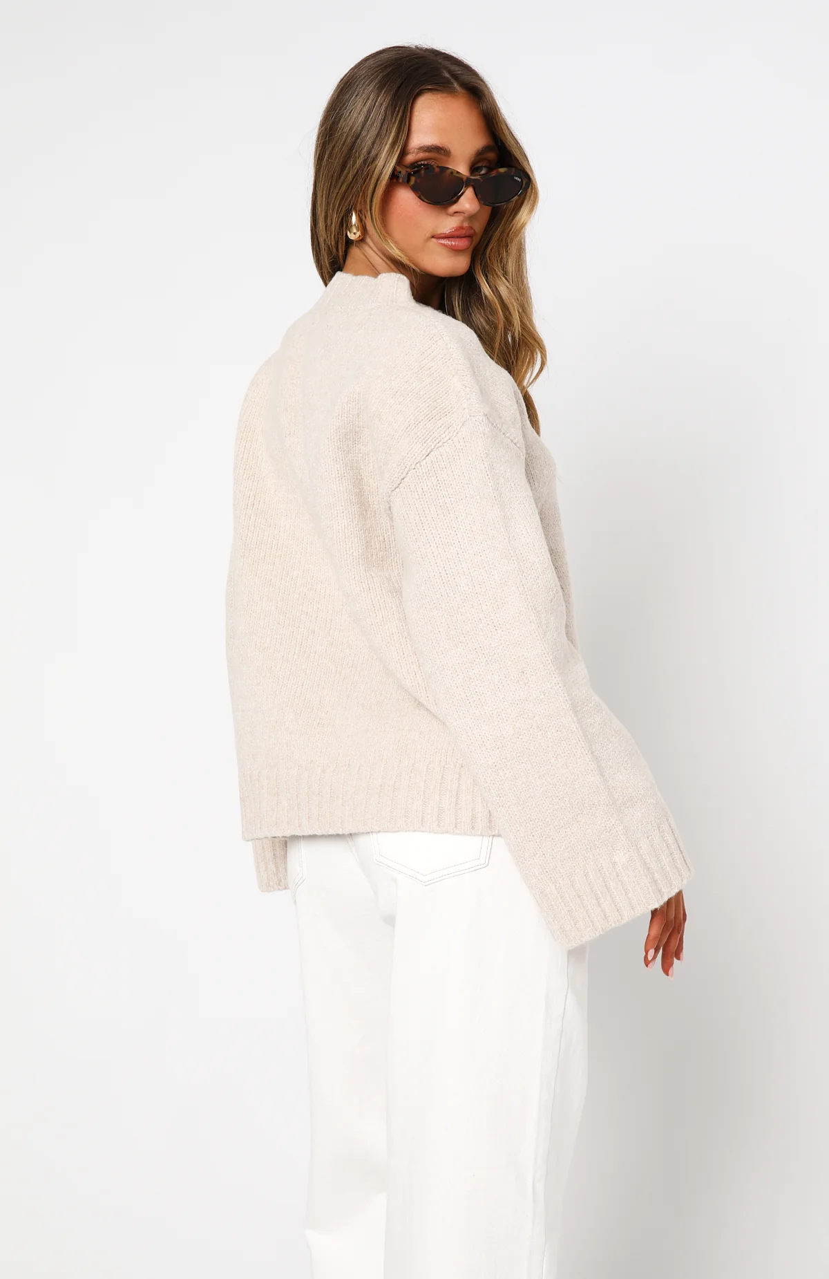 Winter's Chill Knit Sweater Oat - Image 4